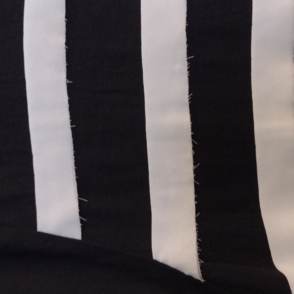 Chicos Top w/Raw Silk Striped Front and Solid Back - Picture 3 of 3